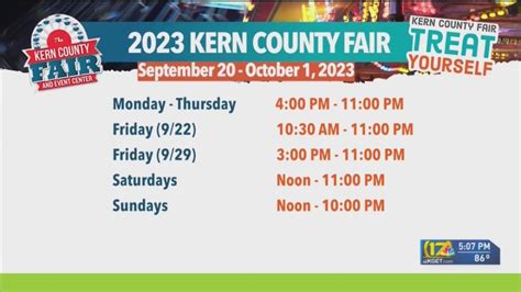 2023 Kern County Fair schedule