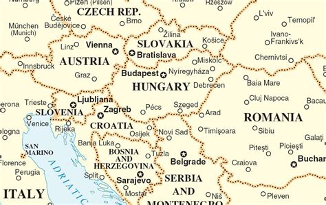 Map of Slovakia and surrounding countries - Map Slovakia surrounding ...