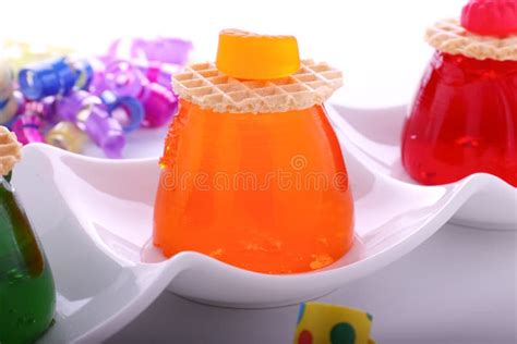 Orange Jelly with Candy stock image. Image of dining - 14114167