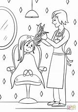 Hair Salon Coloring Pages To Print  Free Printable sketch template