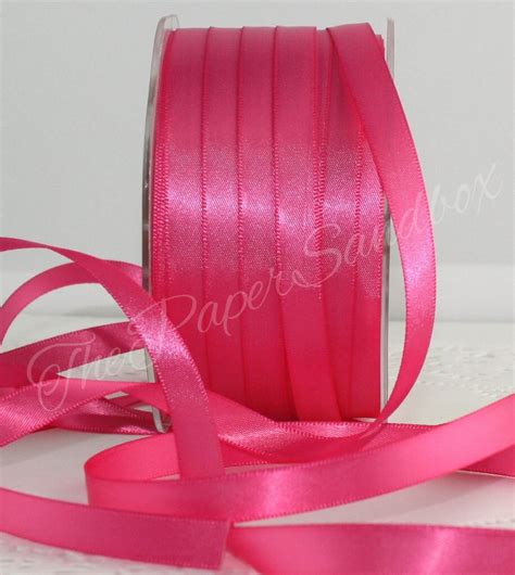 Hot Pink Satin Ribbon Double Faced Satin 3/8 wide by