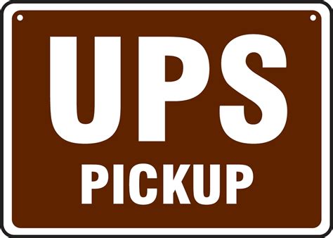 Shipping & Receiving Signs: UPS - Pickup - No Pickup (MVHG501VP)