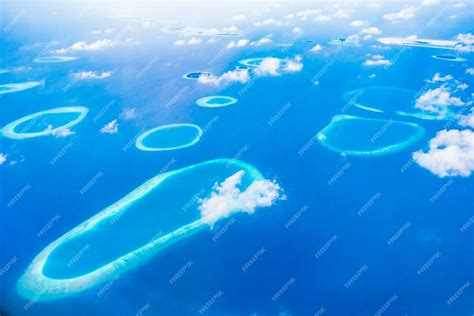 Free Photo | Aerial view of maldives island