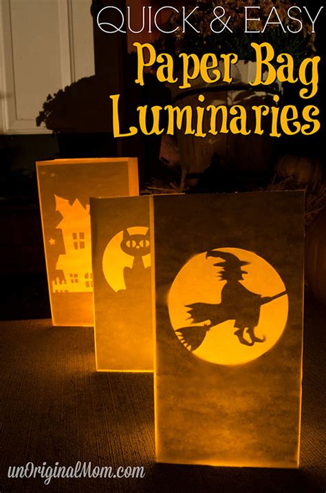 Halloween Paper Bag Luminaries - unOriginal Mom