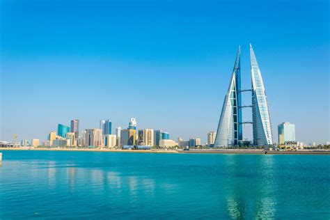 Skyline of Manama dominated by the World trade Center building during ...