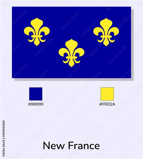 Vector Illustration of New France flag isolated on light blue ...