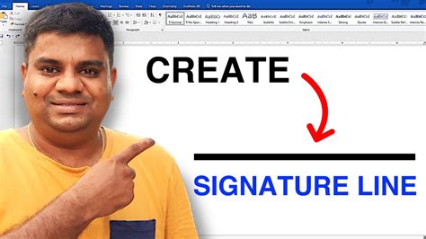 How To Draw A Signature Line In Word