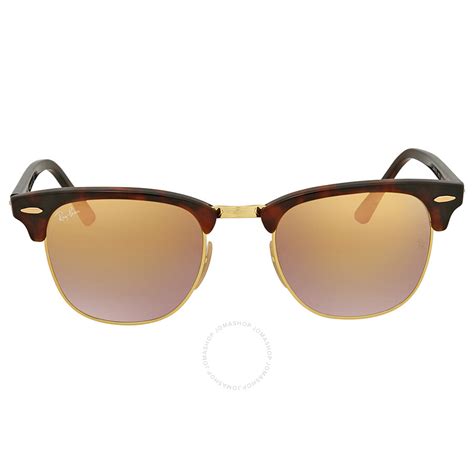 Ray Ban Clubmaster Copper Gradient Flash Square Sunglasses RB3016 9907OE 49 - Clubmaster - Ray ...