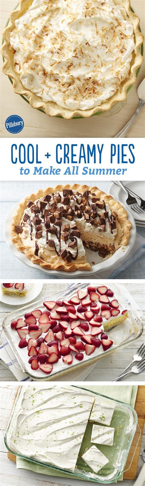 Cool + Creamy Pies to Make All Summer | Food, Dessert recipes, Cooking recipes