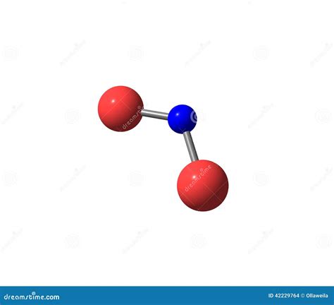 Nitrogen Dioxide Molecular Structure Isolated on White Stock ...