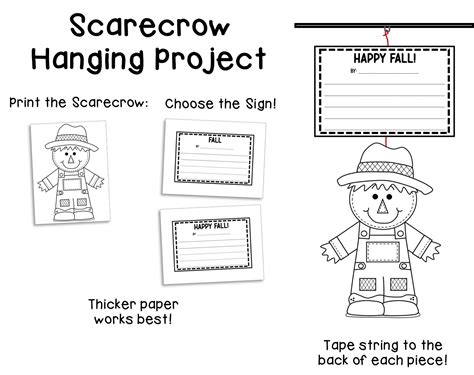 Scarecrow Art Project - Hanging Fall Art - Made By Teachers