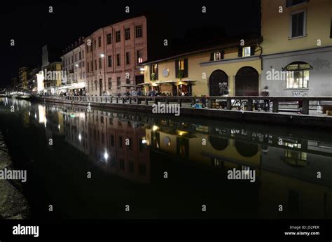 Milan's navigli district is a popular nightlife place to enjoy an ...