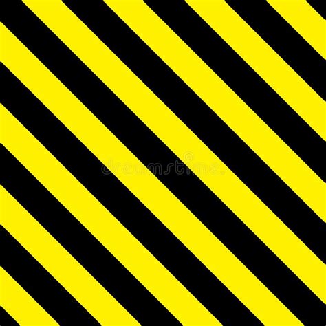 Yellow Black Warning Stripes Diagonal Seamless Vector Stock Vector ...