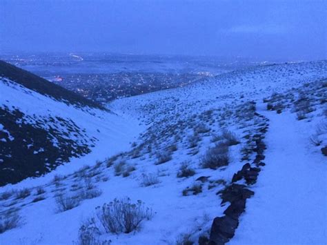 012417 Morning lights in snow from Badger Mountain 3