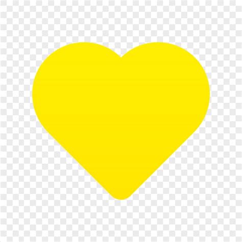 Friendship Yellow Minimal Heart Shape PNG | Citypng