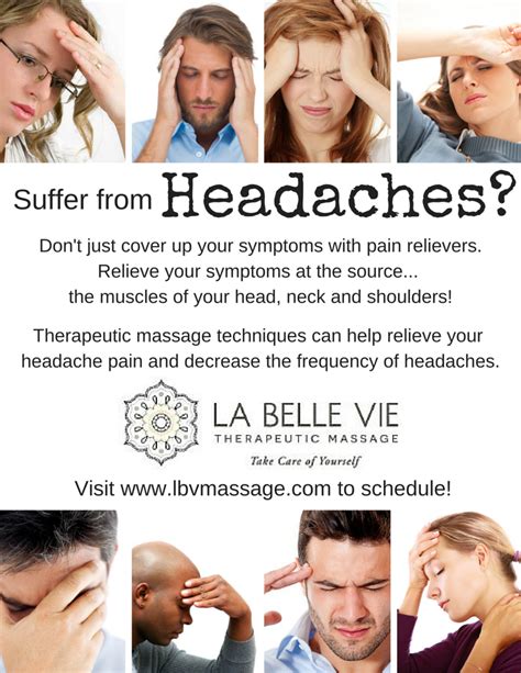 Find relief from headaches with massage therapy! | Massage therapy ...