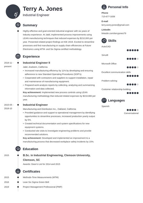 Industrial Engineer Resume Examples [2024 Guide]