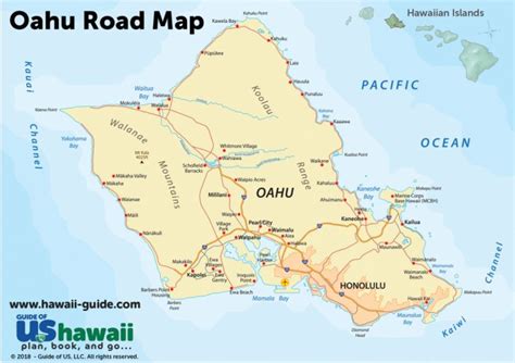 Oahu Maps - Printable Map Of Oahu Attractions - Printable Maps