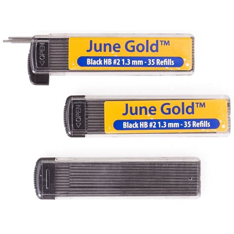 102 Pack of 1.3 mm HB Graphite Lead Refills – June Gold