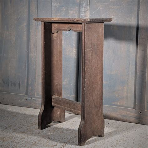 Small Antique Oak Credence Table (SOLD) - Antique Church Furnishings