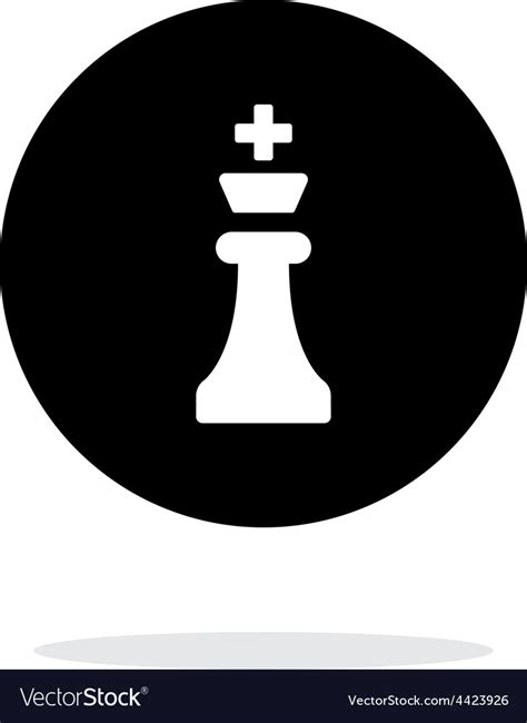 Chess king simple icon on white background Vector Image