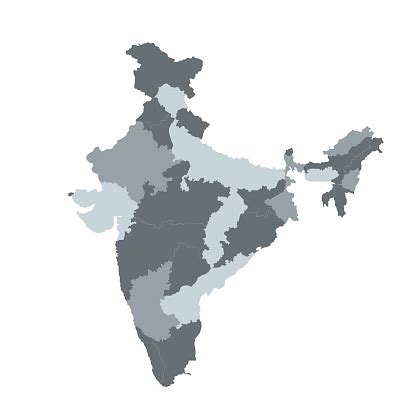 India Vector Map For Infographic Editable Template With Regions Vector Illustration Isolated On ...