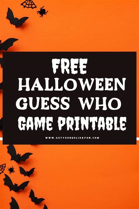 Halloween Guess Who Game Printable | Get Your Holiday Party On