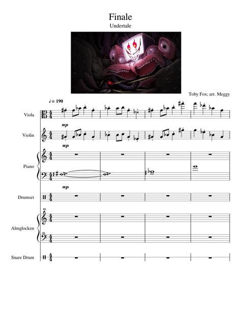 Finale - Undertale Sheet music for Violin, Viola, Synthesizer ...