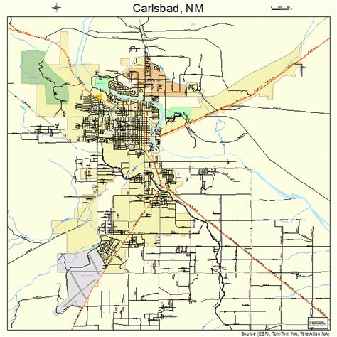 Carlsbad New Mexico Street Map 3512150