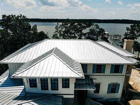 White Metal Roof | Metal roof, Residential roofing, Metal shingles