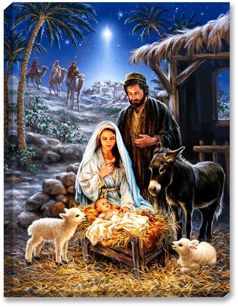 A Savior is Born - Illuminated Fine Art by Dona Gelsinger