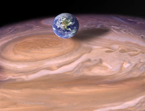 Earth's Size Compared to Jupiter's Storm Eye : r/pics