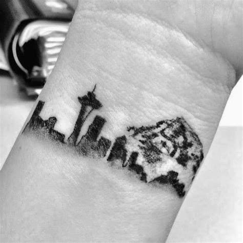 30 Seattle Skyline Tattoo Designs For Men - City Ink Ideas