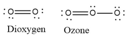 What are the Lewis structures for the two allotropic forms of oxygen ...