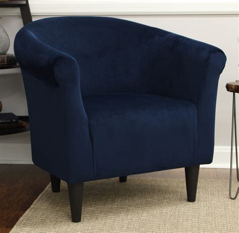 Mainstays Microfiber Bucket Accent Chair, Navy Blue - Walmart.com