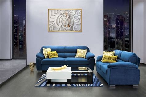 Blue Sofa Set at best price in Mumbai by Furniture Kraft International ...