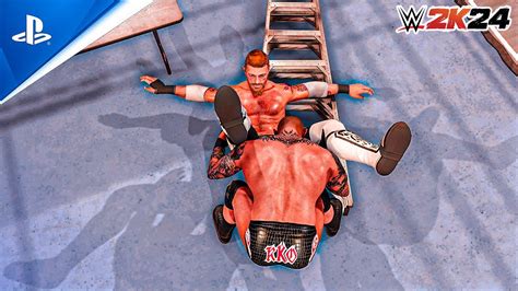 WWE 2K24 - Randy Orton vs Edge - TLC: Tables, Ladders & Chairs - PS5 ...