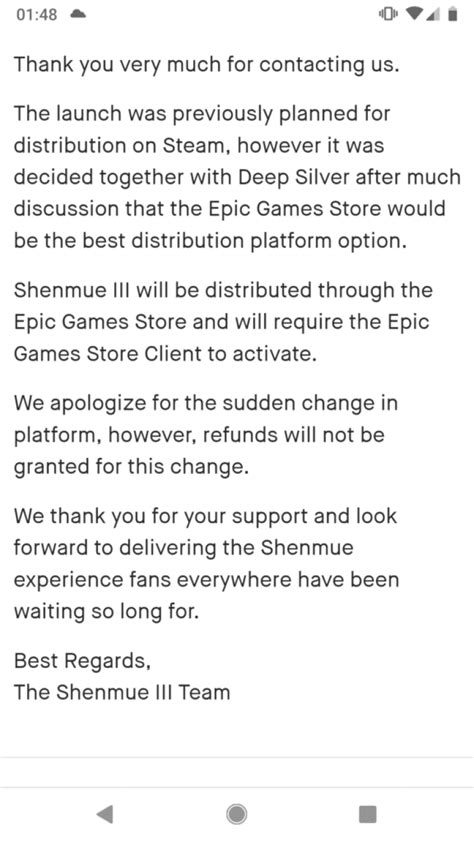 Shenmue 3 will be an Epic Games Store exclusive on PC