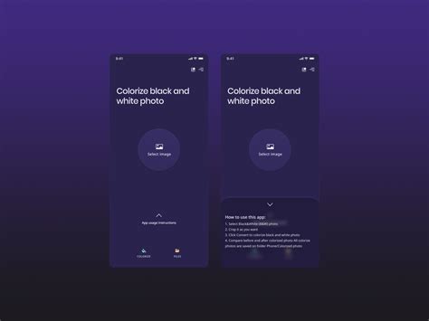 Black and white to colorize app UI design by fahad shakoor on Dribbble