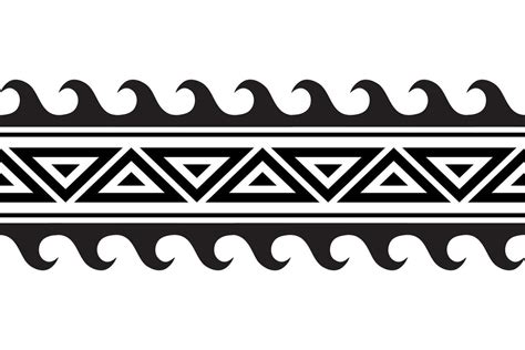 Maori polynesian tattoo bracelet. Tribal sleeve seamless pattern vector ...