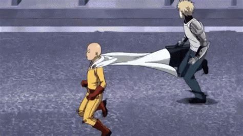 One Punch Man Saitama Vs Genos GIF - UINona GIFs