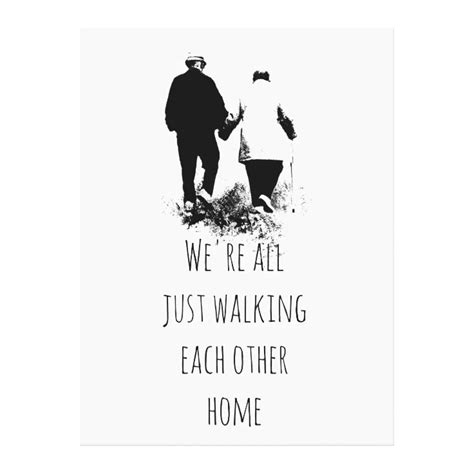 Walking Each Other Home Inspirational Quote Poster Canvas Print | Zazzle