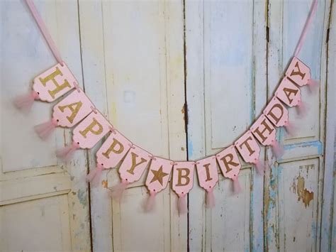 Happy Birthday Banner Name Banner With Stars Optional - Etsy