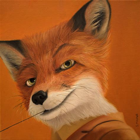 I painted a picture of Fantastic Mr Fox, I hope you like it. : movies