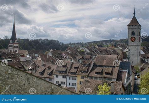 Old Town Cityscape Schaffhausen Stock Image - Image of switzerland ...