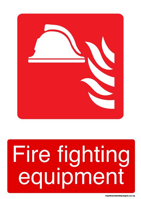 Fire fighting equipment - Health and Safety Signs