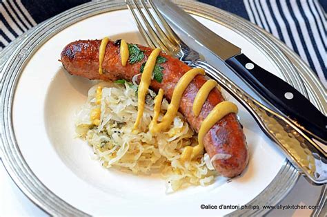 baked italian sausage and sauerkraut