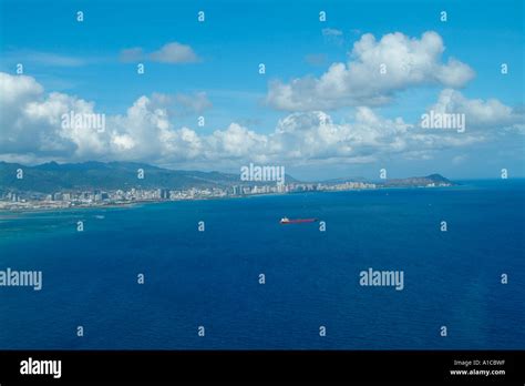 Aerial of Waikiki Beach Honolulu Hawaii Stock Photo - Alamy