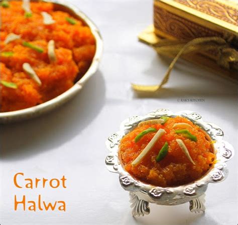 Carrot halwa recipe, carrot halwa without khoya - Raks Kitchen