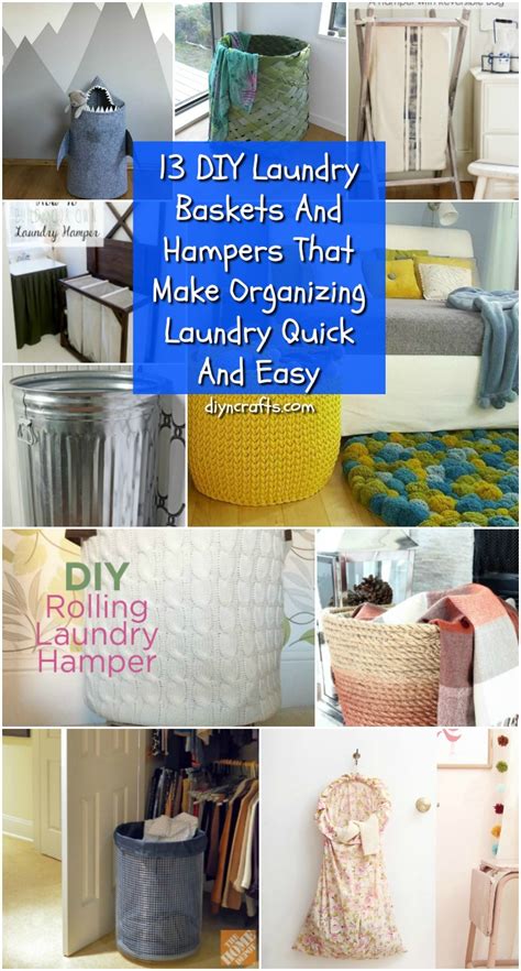 13 DIY Laundry Baskets And Hampers To Organize Laundry Quick And Easy ...